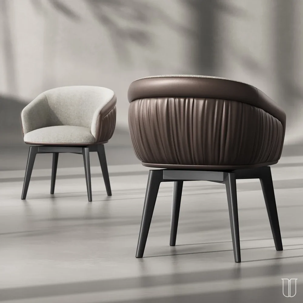 Pelago Rotate chairs in Silver Drop 