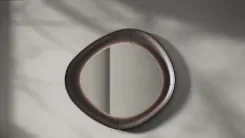 Wall mirror Lumen Aura, Onyx Black