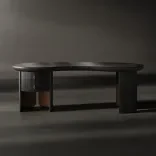 Office desk Petal, Ebony Wood 1