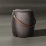 Pouf Jellybean Saddle, Chocolate Cashmere Light 1