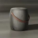 Pouf Jellybean Saddle, Misty Grey Light 1