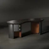 Office desk Petal, Ebony Wood 3