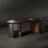 Office desk Petal, EBONY LIGHT 3