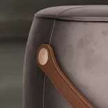 Pouf Jellybean Saddle, Chocolate Cashmere Light 2