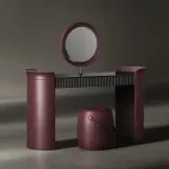 Pouf Jellybean Saddle, Royal Amaranth 3