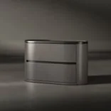 Bedside table Drum (900), Grey Amber 1