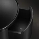 Bedside Table Drum (500), Onyx Black 2