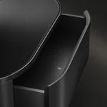 Bedside table Drum (900), Onyx Black 2