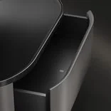 Bedside table Drum (900), Grey Amber 2