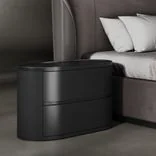 Bedside table Drum (900), Onyx Black 3