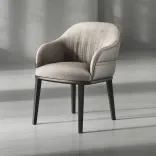 Chair Plisse Base, Beige Silk 2