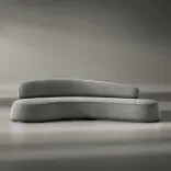 Sofa Virgola, Sea pebble  1