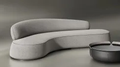 Sofa Virgola, Silver drop